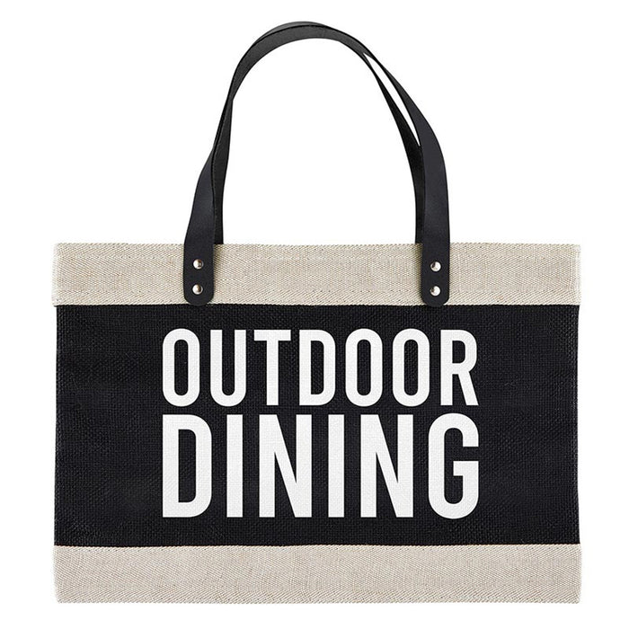 Black Large Market Tote - Outdoor Dining