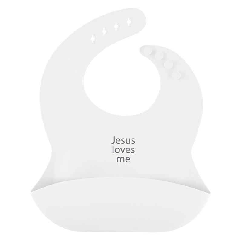 Silicone Bib - Jesus Loves me