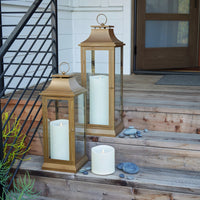 6 x 14 Inch Ivory Outdoor Pillar Luminara Candle Remote Ready