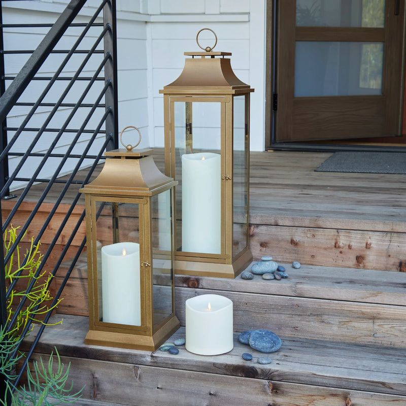 6 x 14 Inch Ivory Outdoor Pillar Luminara Candle Remote Ready