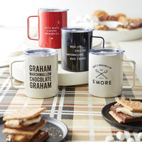 S'mores Stainless Steel Mugs - Graham Marshmallow