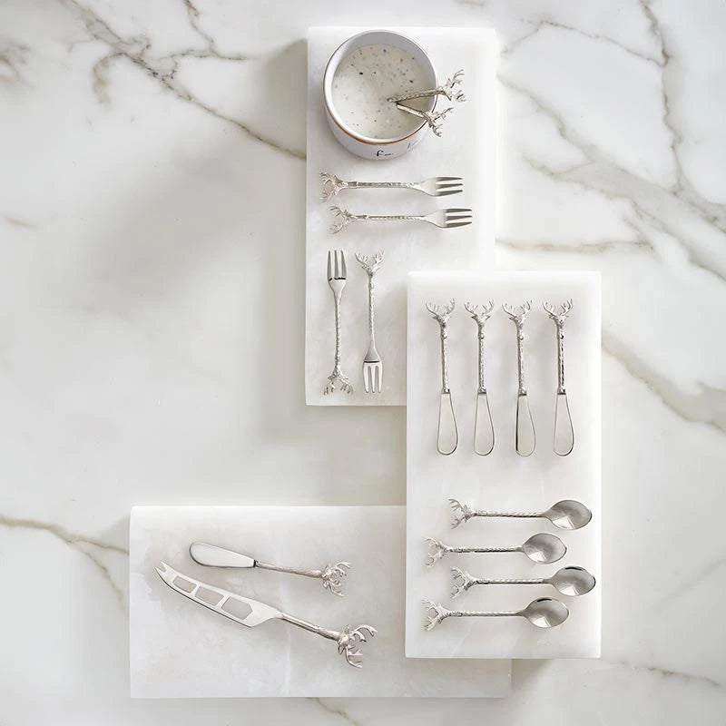 Silver Stag Spoons - Set of 4