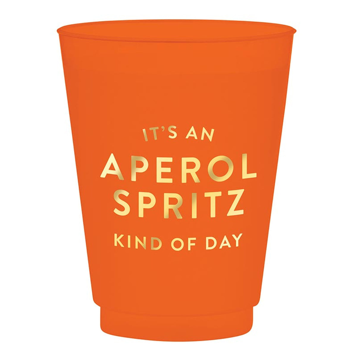 Gold Foil Frost Cup - Aperol Spritz Kind Of Day - Set of 8