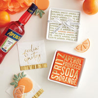 Ceramic Napkin Tray + Napkins - Aperol Spritz