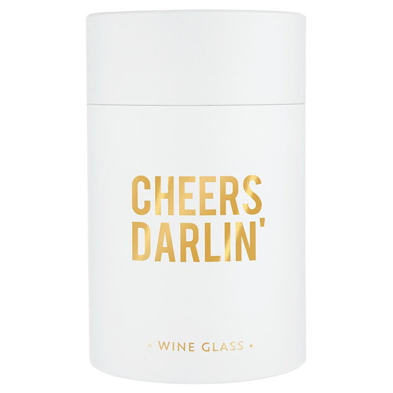 Stemless Wine Glass - Cheers Darlin'