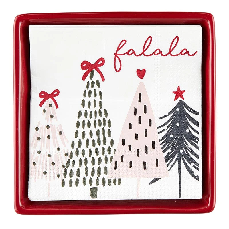 Ceramic Napkin Tray + Napkins