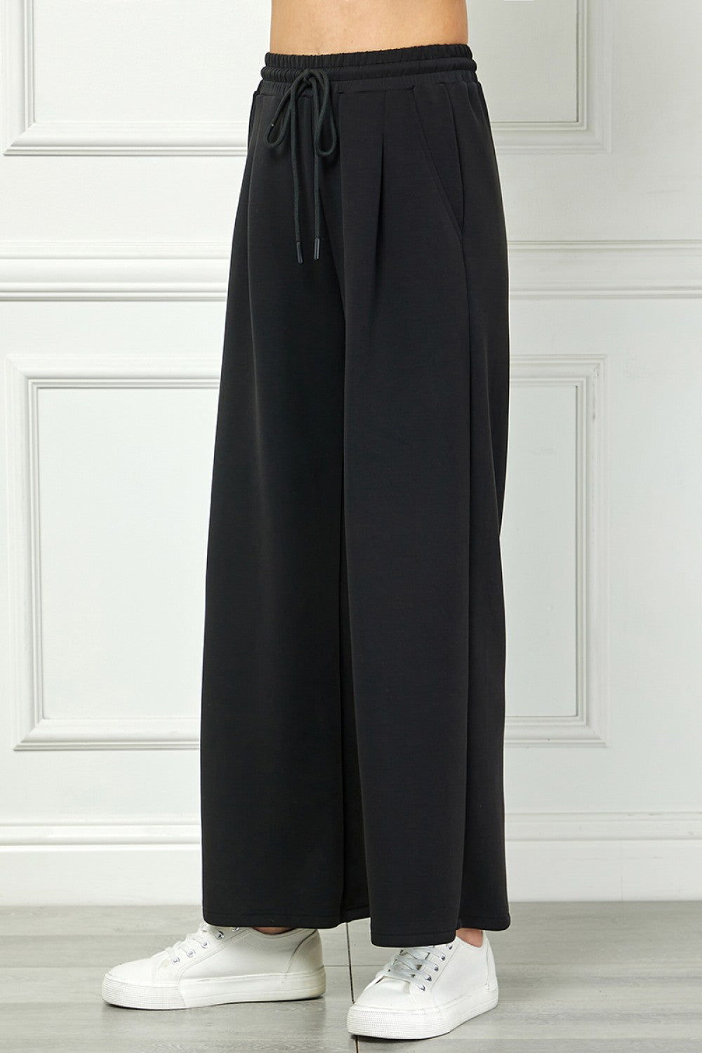 Wide-Leg Pants with Drawstring Waist