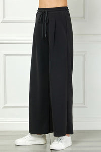 Wide-Leg Pants with Drawstring Waist