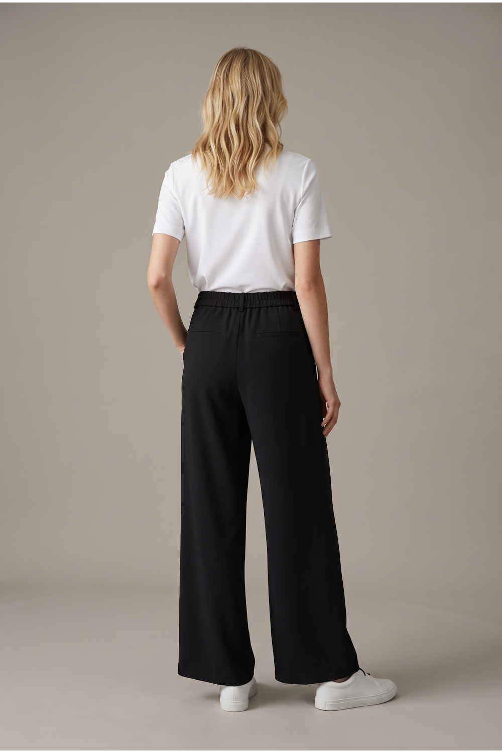 Scuba Wide Leg Tailored Pants