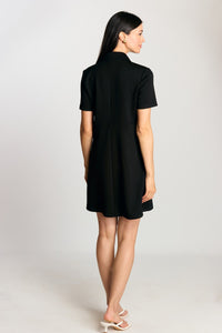 Butter Modal Quarter Zip Short Sleeve Dress