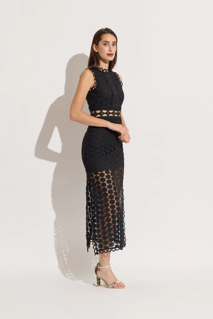 Circle Cut Out Eyelet Dress