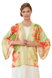 Watercolour Orchids Kimono Jacket