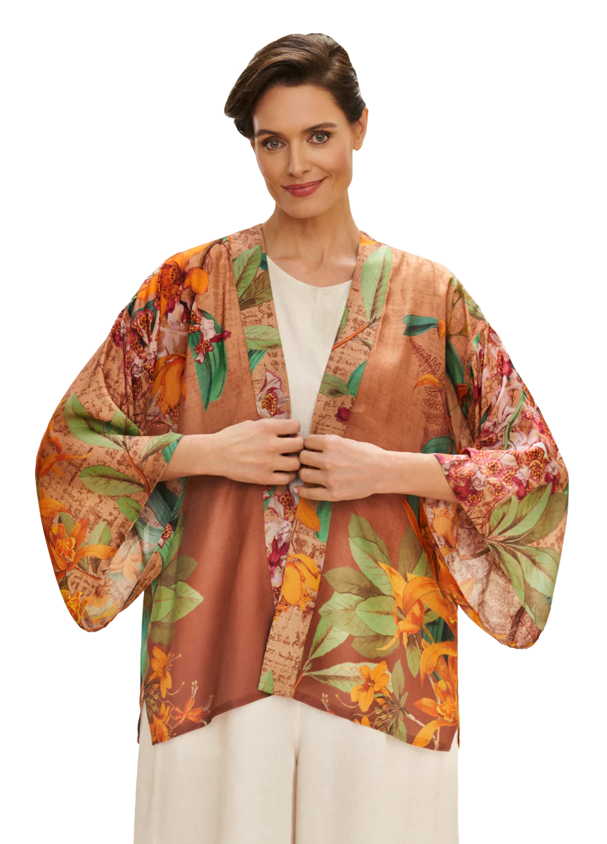 Botany Bliss in Taupe Kimono Jacket