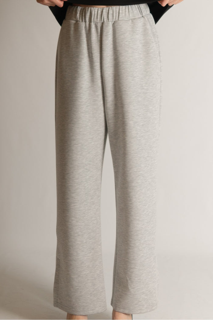 Butter Modal Wide Leg Pants w/ Bottom Slit