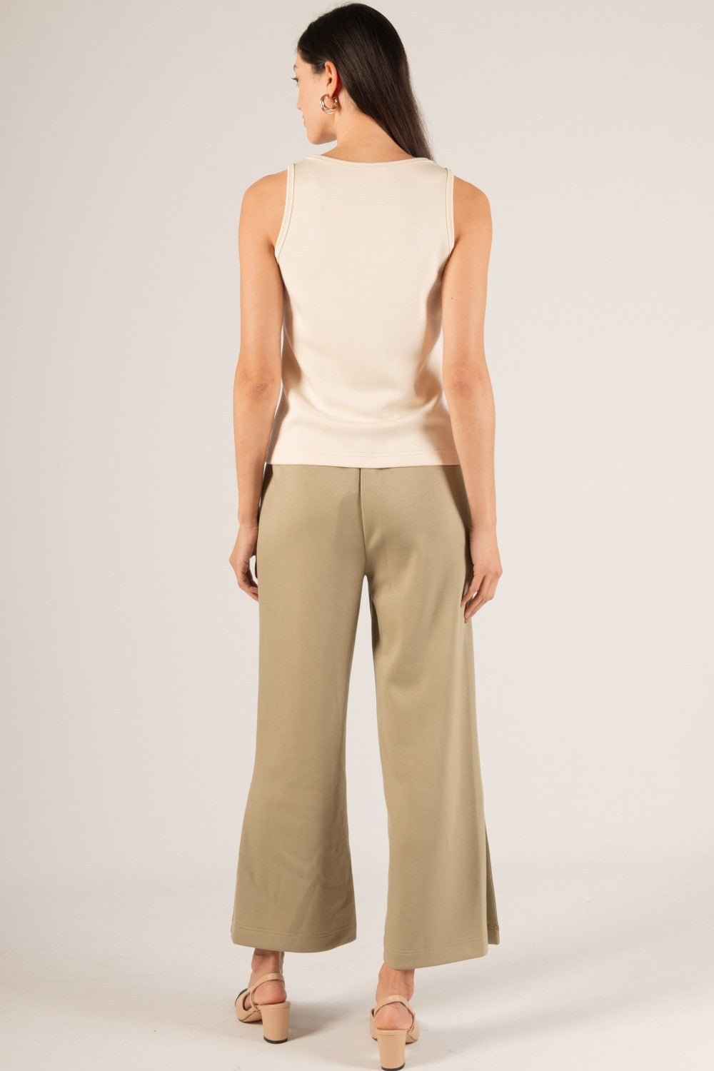 P. CILL Butter Modal Side Binding Wide Leg Pants