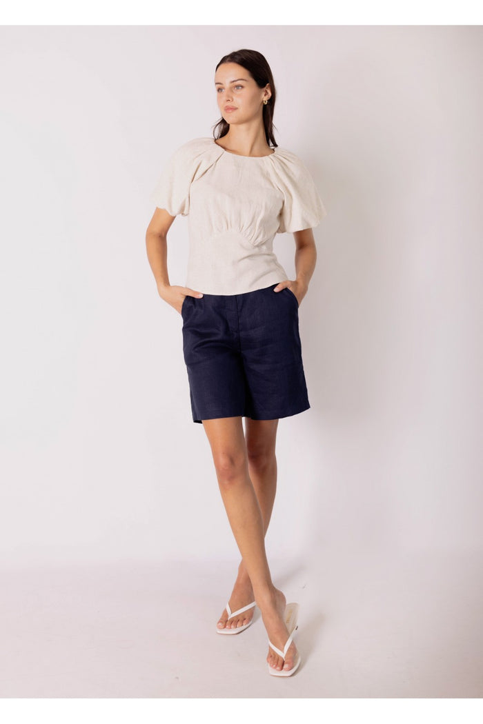 Linen Bermuda Shorts