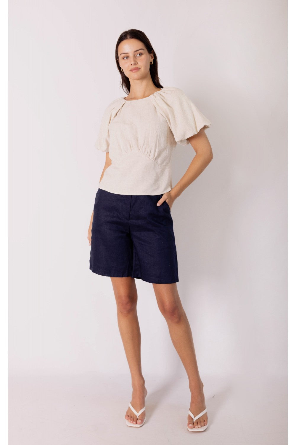 Linen Bermuda Shorts