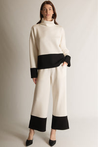 Butter Modal Colorblock Wide Leg Pants