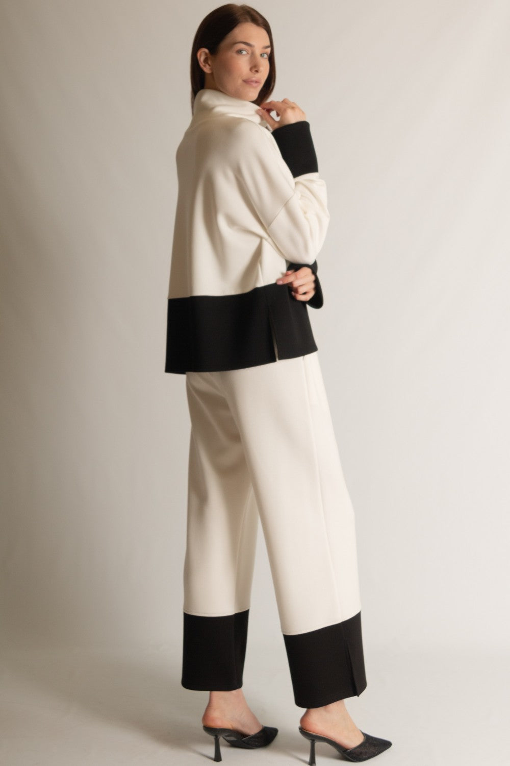 Butter Modal Colorblock Wide Leg Pants