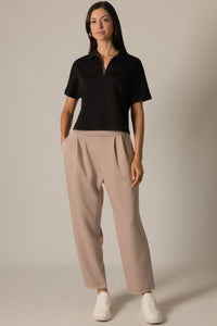 Butter Modal Short Sleeve Quarter Zip Top