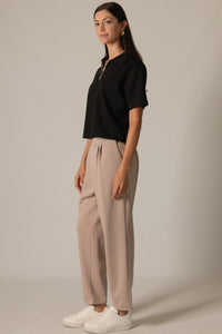 Butter Modal Short Sleeve Quarter Zip Top