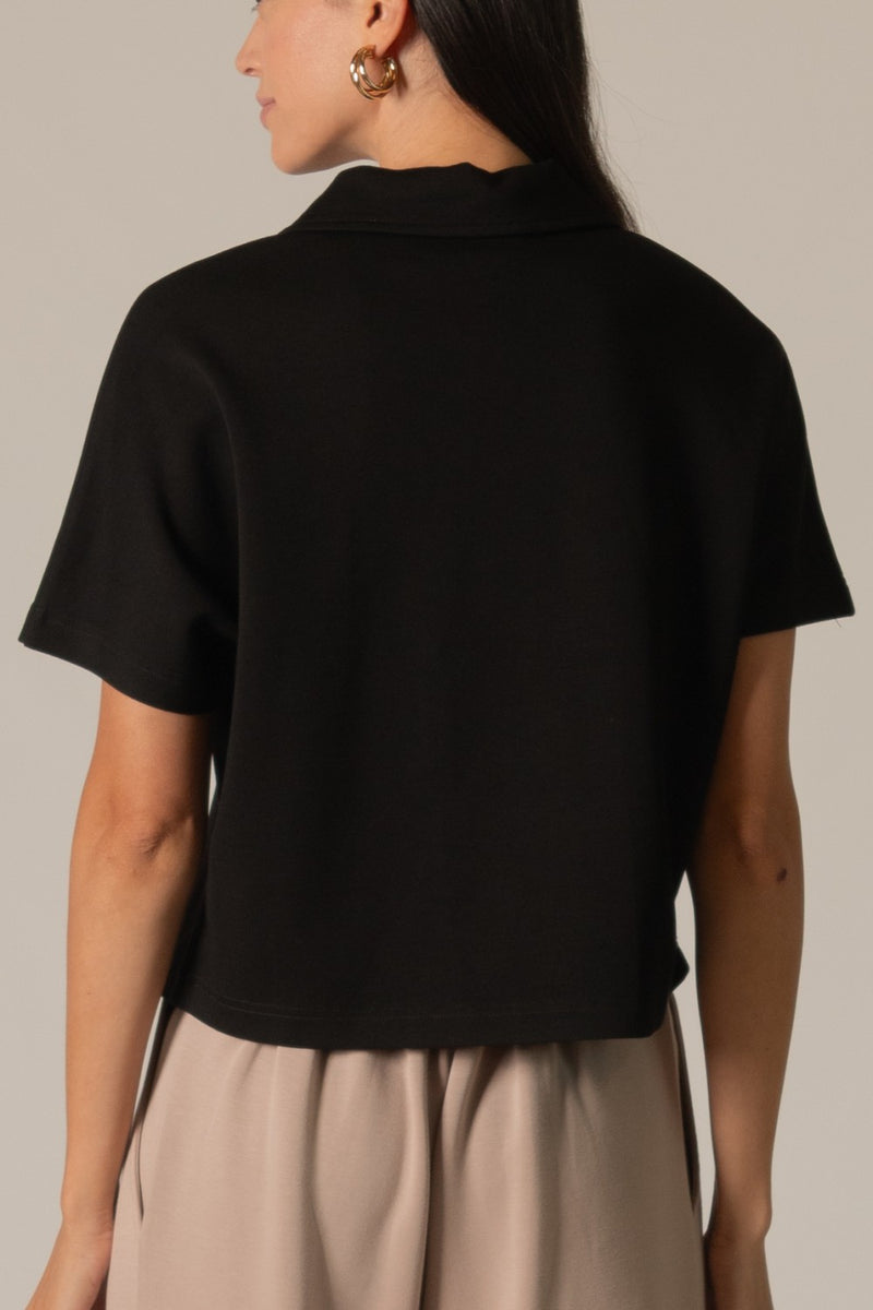 Butter Modal Short Sleeve Quarter Zip Top