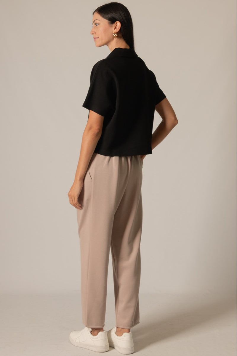 Butter Modal Short Sleeve Quarter Zip Top