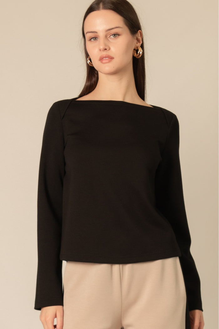 Long Sleeve Round Neck Top