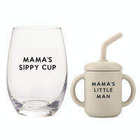 Wine Glass + Sippy Cup Set