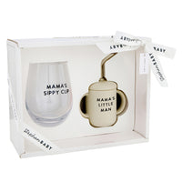 Wine Glass + Sippy Cup Set