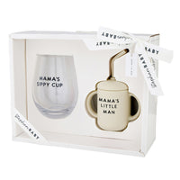 Wine Glass + Sippy Cup Set