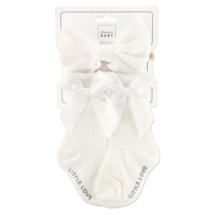 Headband & Socks Set - White