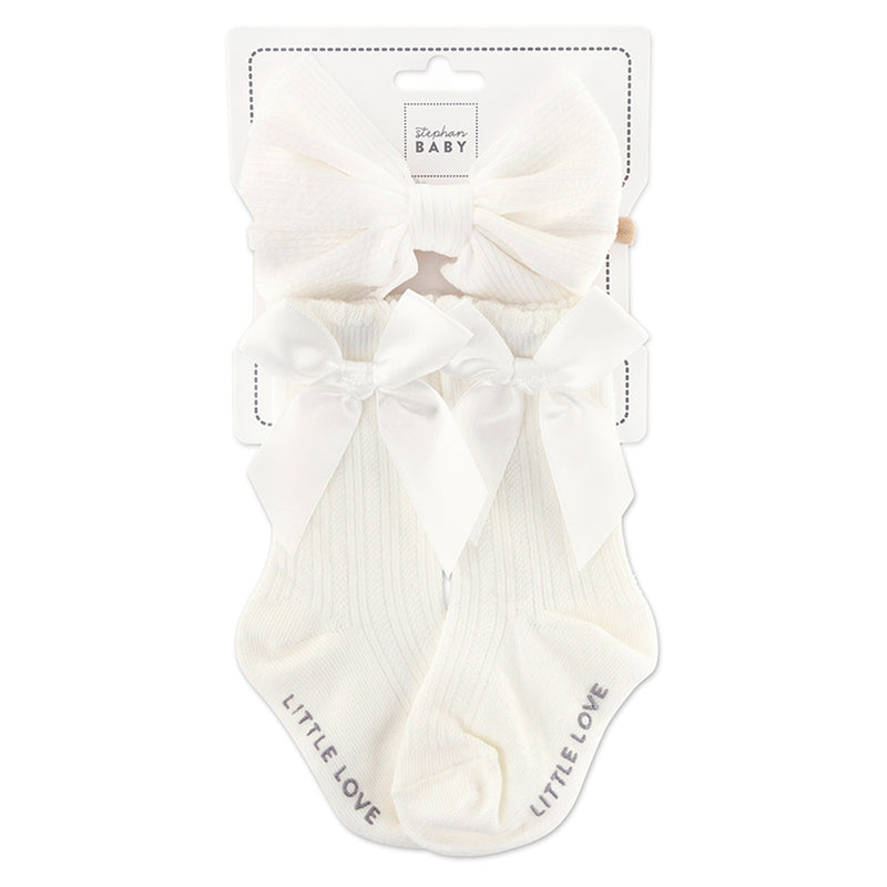 Headband & Socks Set - White