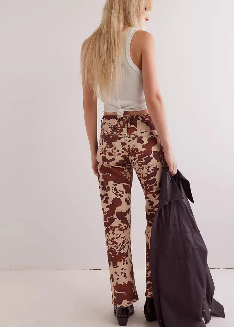 Risk Taker Printed Mid Rise Jeans