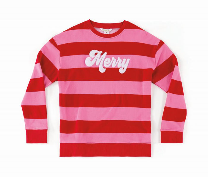 MERRY STRIPE SWEATSHIRT