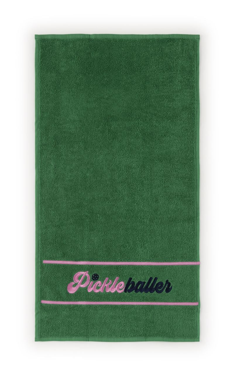 PICKLEBALLER TOWEL,GREEN