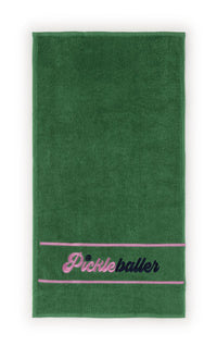 PICKLEBALLER TOWEL,GREEN