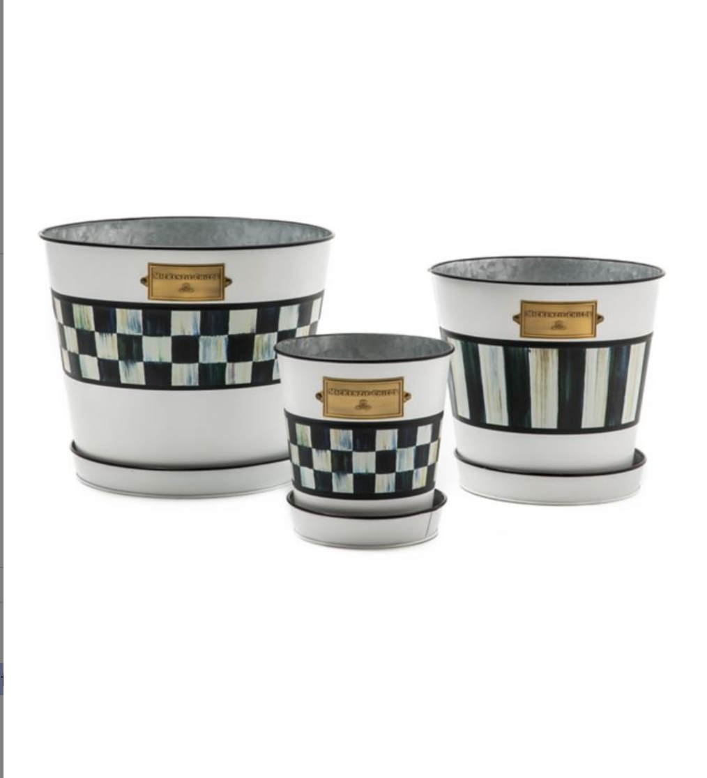 Spectator Pots & Saucers, Set of 3