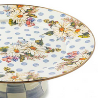 Wildflowers Blue Large Pedestal Platter