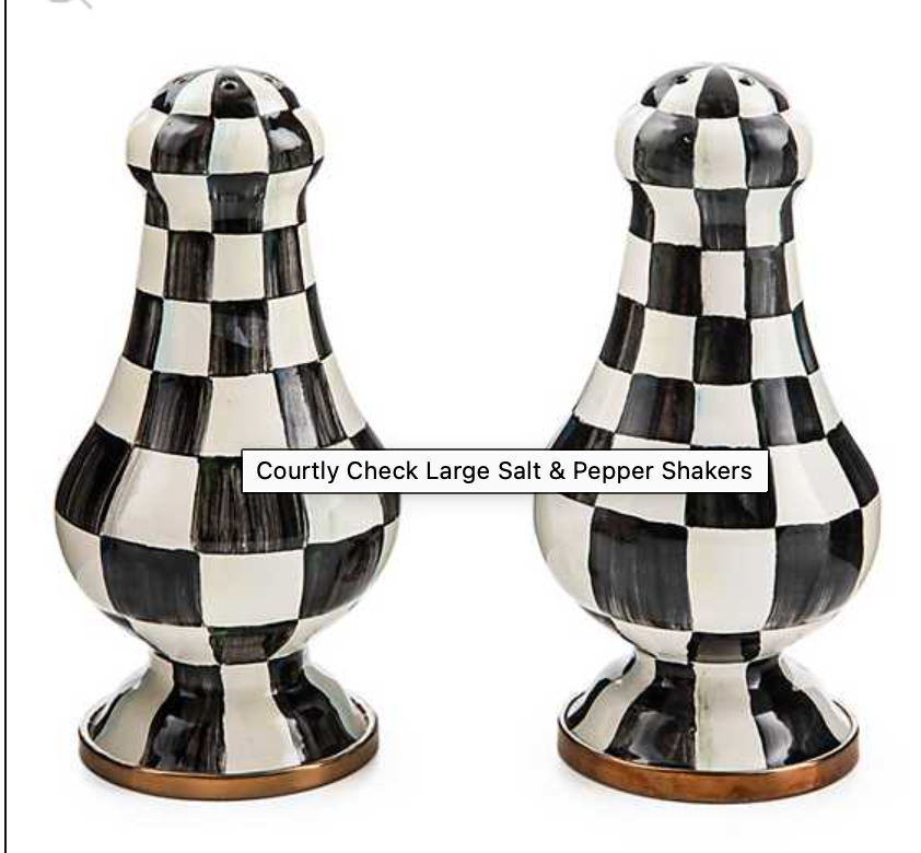 Courtly Check Large Salt & Pepper Shakers