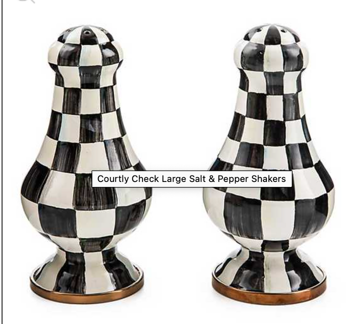 Courtly Check Large Salt & Pepper Shakers