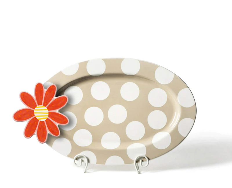 Neutral Dot Big Oval Entertaining Platter