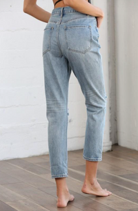 Cotton Ripped Distressed Highwaisted Boyfriend Jeans