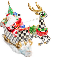 Granny Kitsch Illuminated Sleigh Ride Santa