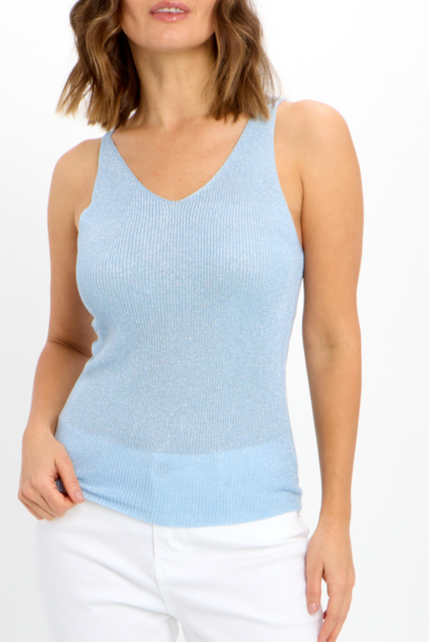 Pale Blue Sleeveless Tank