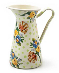 Wildflowers Enamel Large Practical Pitcher - green