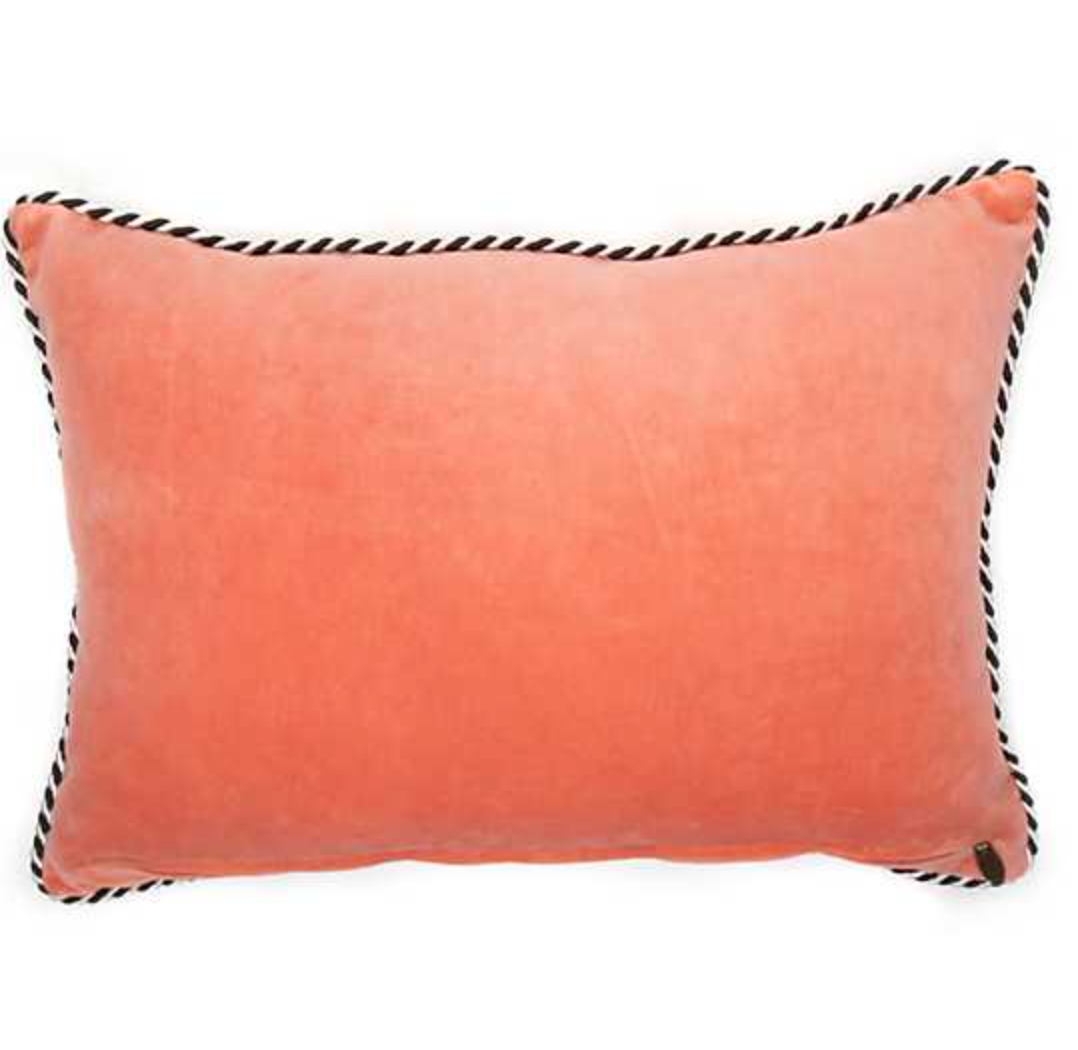 Tattersall Rose Lumbar Pillow