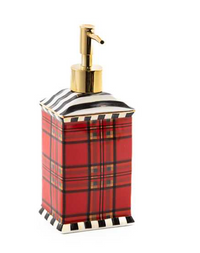 Tartan Soap Pump - red