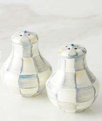 Sterling Check Salt & Pepper Shakers