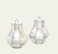 Sterling Check Salt & Pepper Shakers